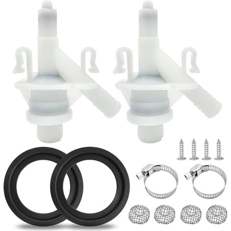 Kit de valve d'eau pour toilettes Dometic (Modèle 385311641) — Ensemble de 2 pièces (Compatible avec les séries 300, 301, 310, 311, 320, 321) — Conception anti-fuite (1/5)