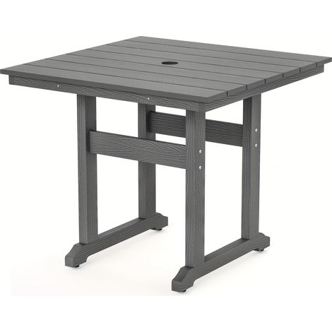 Rechteckige Gartentische, wetterbeständige HDPS-Terrassentische, 168 cm lange Gartentische mit 5 cm großem Schirmloch für Veranda, Balkon und Garten (1/5)