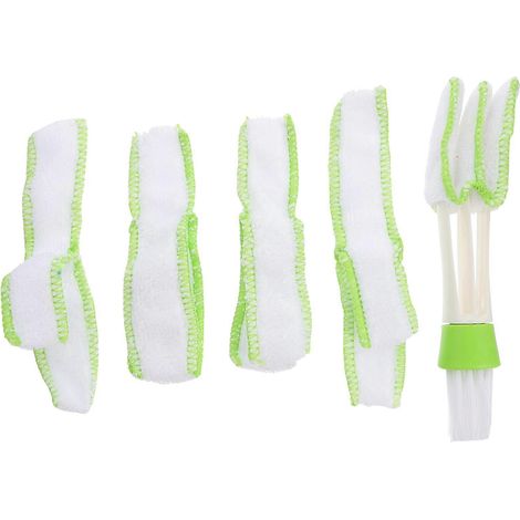 Brosse de nettoyage pour grilles d'aération de voiture, brosse pour stores de fenêtre, nettoyant pour climatiseur, chiffon de nettoyage en microfibre, mini-poussière pour voiture-17X3.5CM
