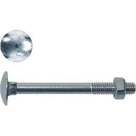100PZ CAVICCHIE ACCIAIO TESTA TONDA CON DADO - ø mm.10x40