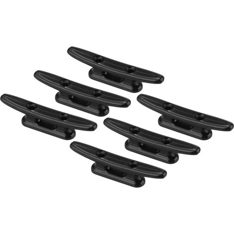 Bootsklampen, 6 Stück, 75 mm, aus schwarzem Nylon – Seilklemmen – Boot- und Kajakzubehör (1/5)