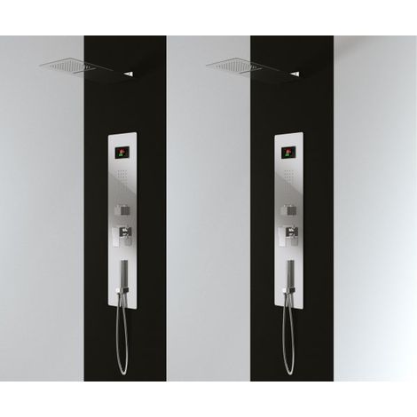 Kit doccia idromassaggio da incasso, cascata, soffione alto e schermo lcd Sicena Dimana