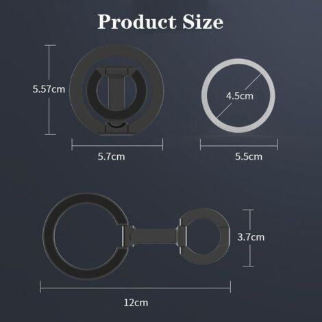 Magnetischer Handy-Ringhalter, rundum faltbar, schlank und tragbar, verstellbar, geeignet für Büro, Küche und zum Ansehen von Videos (1/3)