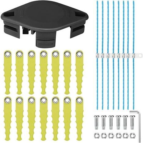 Cuchillo de percusión Sense 5132004559 RAC155 RAC158 para recortadoras de borde sin cable Ryobi 18 V OLT1825M, RY18LT25A-113P, RY18LT25A-120P, OLT1832, RLT2925, 14 cuchillas de repuesto con 8 x extra (1/5)