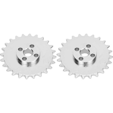 2 Stück 24-Zahn-Kettenräder aus Zinklegierung, Zahnkettengetriebe, Industrieroboterteile, 52 mm x 6,8 mm (1/4)