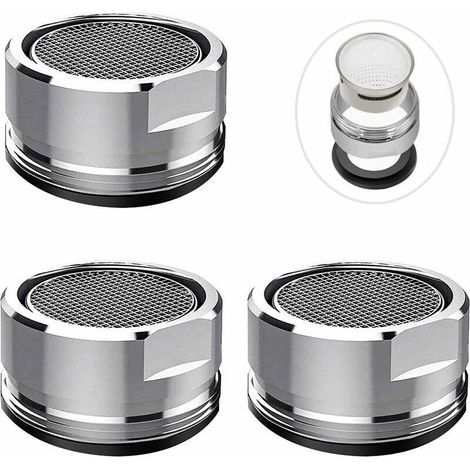 Aeratore a 3 pezzi M24, filtro aeratore per rubinetti con inserimento filettato maschio, compatibile con filtri in acciaio inox e ABS. (1/5)