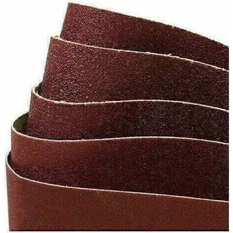 -Bande abrasive - 100 x 915 mm - 2x grain 60/80/120/180/240/320 (12 bandes - pour poncer et polir (1/5)