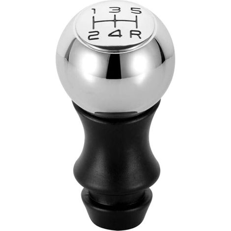 Pommeau de Levier de Vitesses pour boite manuelle 5 vitesses Chrome argent 106 206 207 306 406 307 407 408 508 807 3008 5008 C2 C3 C4 C5