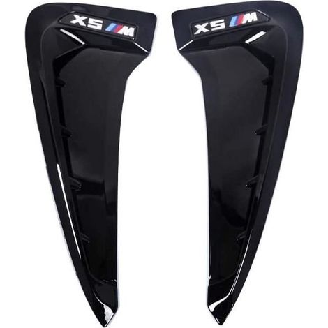 Évents de guidage d\'air d\'aile latérale pour BMW X5 X5M F15 F85 2014-2018 Logo X-Drive (Logo X Drive Silver) (1/4)