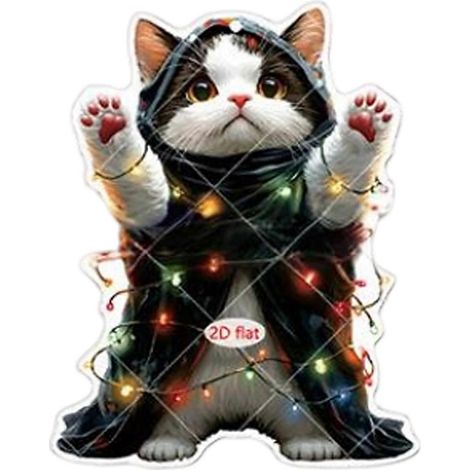 Schwarze Skelettkatze als Acryl-Hängefigur – Halloween-Deko für Auto, Rückspiegel, Zuhause, Tasche & Geschenk (1 Stück) Mehrfarbig (1/5)