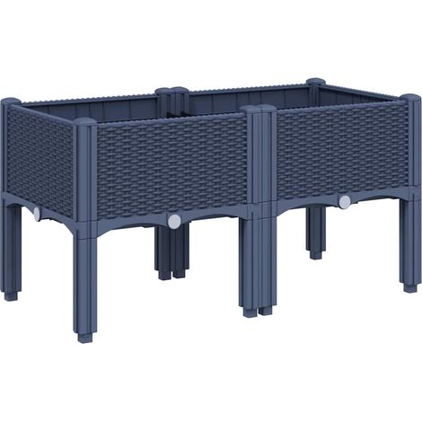 Maison Exclusive - Pflanzkasten mit Beinen Blaugrau 80x40x42 cm P