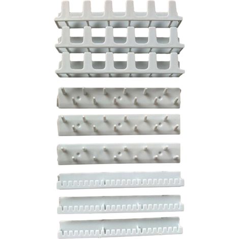 Porte-bijoux Murale En Métal Blanc - 9 Pièces Avec Crochets Pour Colliers - Pour Salle De Bain Chambre Armoire - Lot De 1 (1/5)
