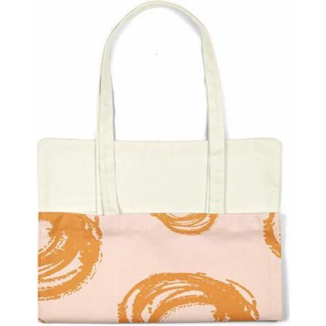 Tote bag coton Bonamaison - sac shopping réutilisable 34 x 40 cm, anse 30 cm (1/4)