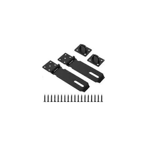 Set mit 2 Klammern, Riegeln und Klammern für robuste Vorhängeschlösser, Bolzen und Schnapper für Schuppentüren (12,7 cm) - Crezuo