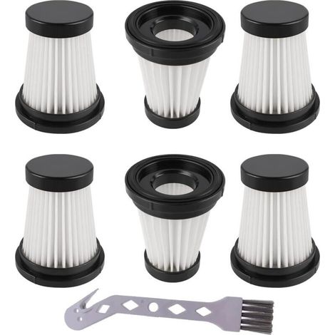 Lot de 6 filtres HEPA de rechange pour aspirateur sans fil Moosoo K12 K12 PRO K13 / Genius Invictus One 1.0 X7 / 2.0 (1/5)