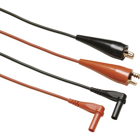 Fluke TL28A Messleitungs-Set Krokoklemmen Lamellenstecker 4 mm  Rot, Schwarz 1 St.