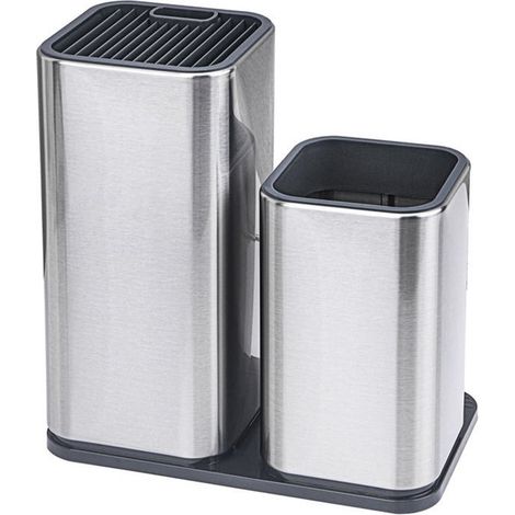 Portacoltelli e portaposate in acciaio inox, organizer per utensili da cucina.