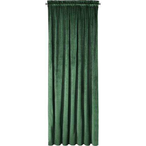 EUROFIRANY RIDEAU EN VELOURS MELANIE - OPAQUE - AVEC GALON FRONCEUR - 140 X 270 CM SOURCING 424079 (1/5)