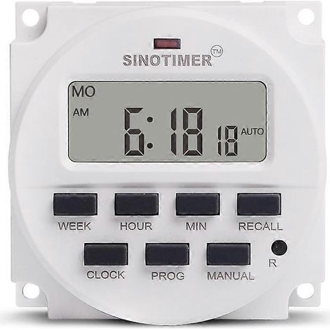 Interrupteur horaire programmable numérique LCD 12 V de 15,98 pouces (1/5)