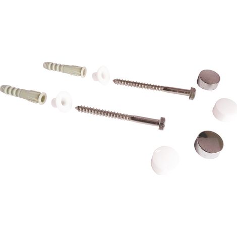 2 fixations cuvette WC/bidet 6x70 chevilles + capuchons (1/2)