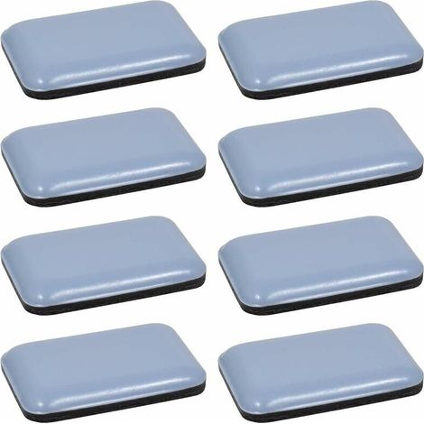 8x Patin glisseur téflon Teflon PTFE autocollant adhésif rectangulaire 35 x 25 mm Protection Sol Parquet Pied Chaise Meuble