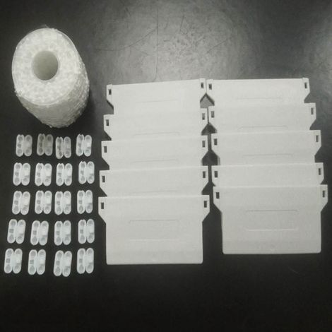 Accessoires pour stores verticaux, accessoires pour stores vénitiens, chaînette à billes, plaque de base de 20 mètres, 10 boutons à billes. (1/5)
