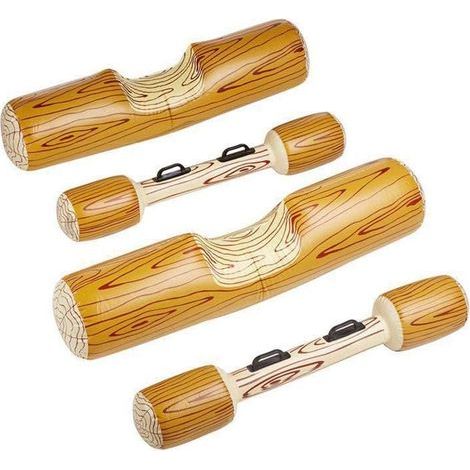 2Pcs Ensemble Gonflable Flottant Rangée Journaux De Bataille Jouets D'eau,Intéressant Lit Flottant Piscine Transat Flotteurs Géants Ride Bateau Radeau (1/5)
