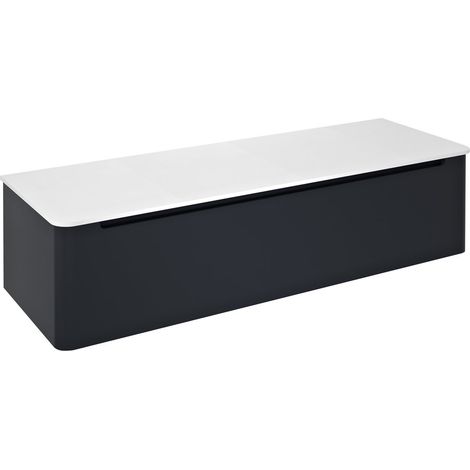 KERALA Meuble sous-vasque 140x35x47,5cm, 1x tiroir, anthracite mat (1/4)
