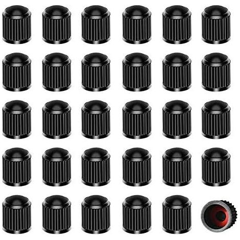 Bouchons Valve Pneu - Lot de 30 Pièces en Plastique avec Joint d'Étanchéité - Pour Voiture SUV Moto Vélo Électrique et Camion (1/5)