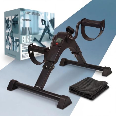 Bicicleta estática eléctrica motorizada para personas mayores: 12 velocidades y control remoto. Bicicleta compacta para brazos y piernas con alfombrilla antideslizante y pantalla LCD. Diseño portátil (1/5)