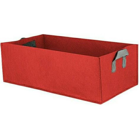 (403020cm Rouge) 1 paquet de sacs de plantation rectangulaires avec poignées, conteneurs de plantation carrés surélevés, sacs de plantation carrés (1/5)