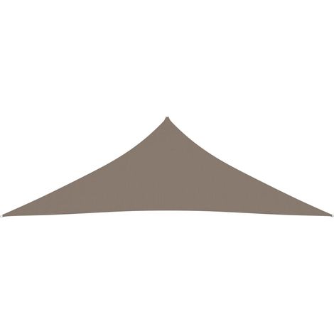 Voile d'ombrage, Protection Solaire, pour Jardin Terrasse Extérieur, Tissu Oxford triangulaire 5x5x6 m Taupe OIB8729E (1/5)