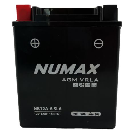 Batterie Numax AGM SLA scellée YB12A-A SLA 12 V 12 AH 135 AMPS EN (1/3)