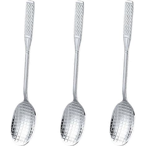 Cuillères à glace, cuillères à café en acier inoxydable pour la cuisine, lot de 3, couleur argent (1/5)