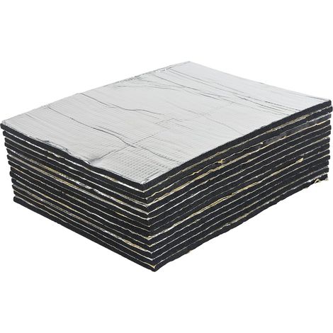 13 pièces 6mm 40×33cm voiture coupé tapis Isolant d'automobile Tapis d'insonorisation Isolation bouclier thermique en aluminium pur (1,68㎡) (1/5)