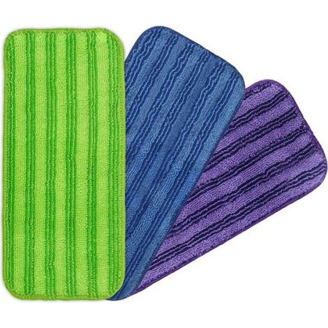 Tampon De Vadrouille - Microfibre Réutilisable - Pour Swiffer Wet Jet - 29 x 14 cm - 3 Pièces (1/5)