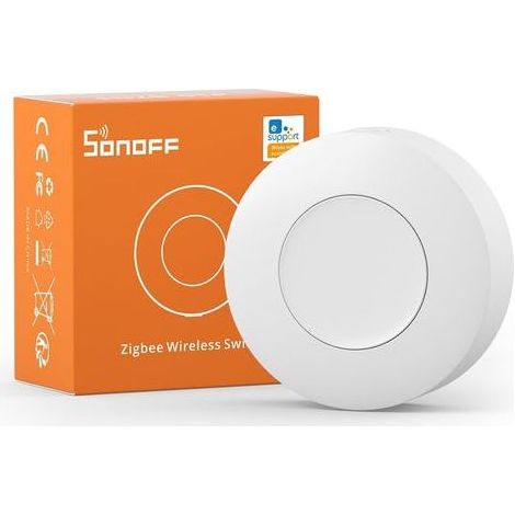 Interrupteur Sans Fil ZigBee 3.0 Adapté pour SONOFF SNZB-01P - Bouton Intelligent 3 Modes de Pression Compatible Alexa Smartthings IFTTT (1/5)