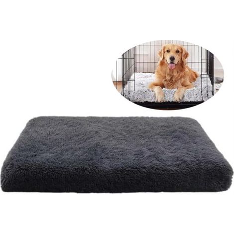 Matelas orthopédique pour chien - gris foncé - 120 x 80 x 10 cm - matelas en mousse à mémoire de forme en forme d'œuf avec housse amovible (1/5)