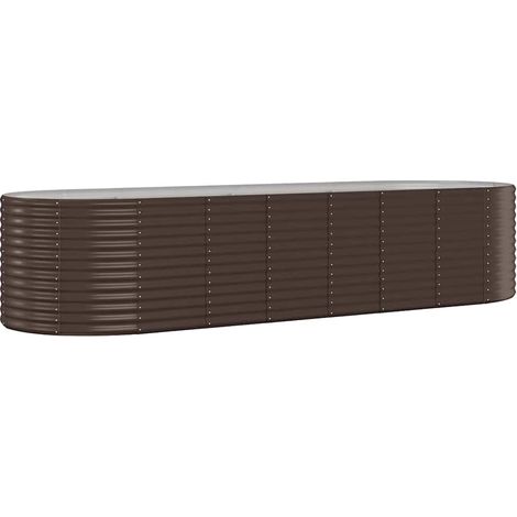 Maison Exclusive - Hochbeet Verzinkter Stahl 322x100x68 cm Braun (1/5)