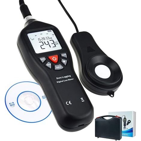 Lux Meter Avec Enregistrement De Données Fonction Plage De Mesure 0 À 200 000 Lux Auto Ranging Instrument Détecteurs (1/5)