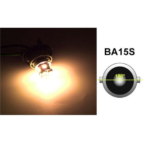 LED-Lampen, 22 SMD, BA15S 1156 (P21W), gegenüberliegende Kontakte (180°), 12V, orange/gelbes Licht