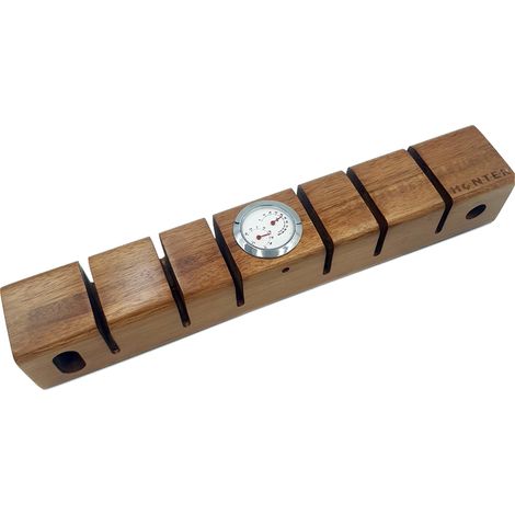 BANDE DE COUTEAU MAGNÉTIQUE EN BOIS THERMOMÈTRE HYGROMÈTRE