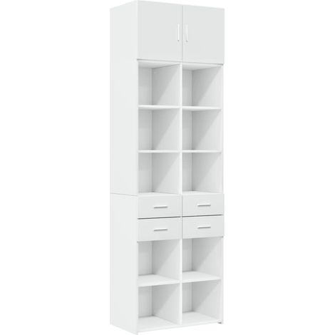 Maison Exclusive - Mobile Portaoggetti Bianco 70x42,5x225 cm in Truciolato