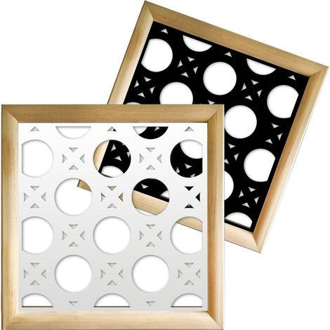 NOTTINGHAM - Moduli Decorativi in Legno e PVC - Colore: bianco - Misura: 48x48 cm (1/4)