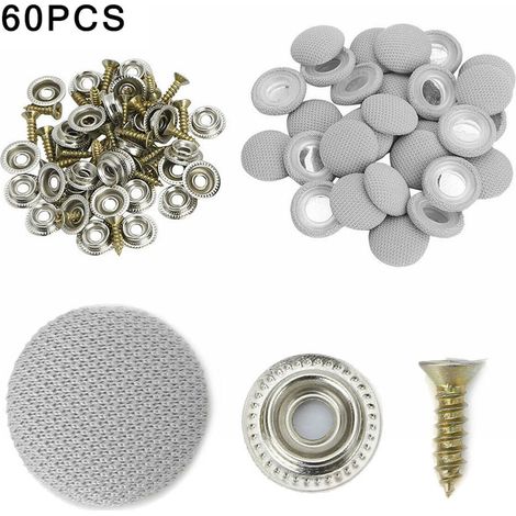 Rivet De Toit Automobile - Fixation Tissu Métal Diamètre 20 mm - Pour Décoration Et Réparation Intérieure De Voiture - 60 Pièces (1/5)