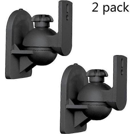 Support mural rotatif universel pour haut-parleur, 1 paire, noir (1/5)