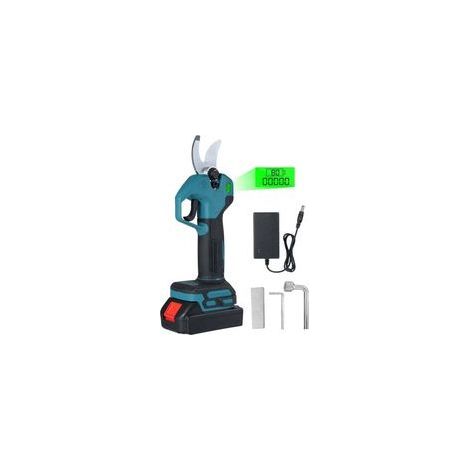 Sécateur électrique - Sécateur électrique professionnel 30 mm avec 2 batterie 21 V/1300 mAh - Sécateur sans fil pour jardinage, vigne, arbre fruitier (1/4)