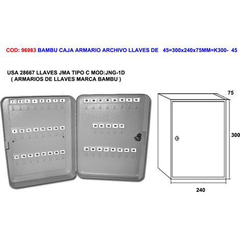 avl caja armario archivo llaves de   45 300x240x75mm k300-  45