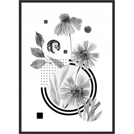 Póster con marco 53x73 cm Flores P996 (1/4)