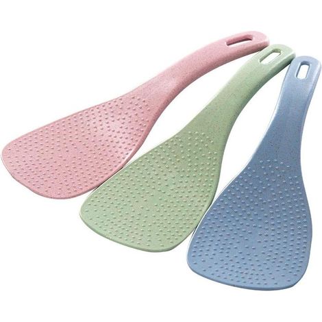 Ensemble de spatules à riz (lot de 3) - Paille de blé écologique (1/5)